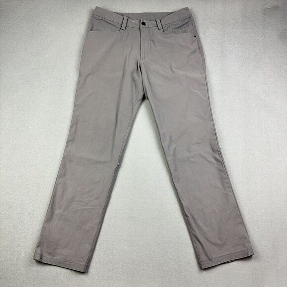 Lululemon ABC Pants Mens 32 Gray Active Chinos Golf Preppy Pockets Stretch READ* - Picture 1 of 16